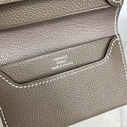 Okify Hermes R.M.S Gray Card Holder 10.5x7x2cm - 3