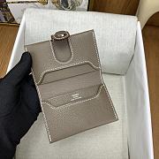 Okify Hermes R.M.S Gray Card Holder 10.5x7x2cm - 2