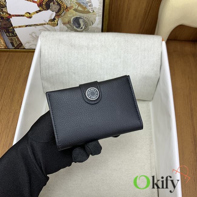 Okify Hermes R.M.S Black Card Holder 10.5x7x2cm - 1