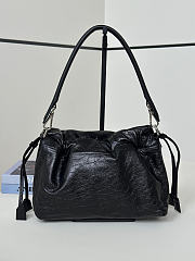 Okify Fendi Mamma Baguette Bag Black Cracked Leather 26x16x9cm - 4