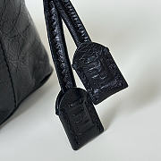 Okify Fendi Mamma Baguette Bag Black Cracked Leather 16x12x8cm - 3