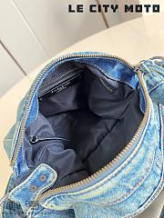 Okify Balenciaga Le City Moto Bag Denim Blue 28x18x14cm  - 2