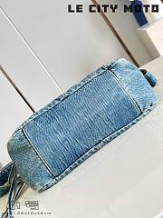 Okify Balenciaga Le City Moto Bag Denim Blue 28x18x14cm  - 4