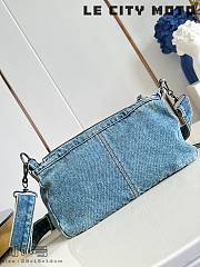 Okify Balenciaga Le City Moto Bag Denim Blue 28x18x14cm  - 5