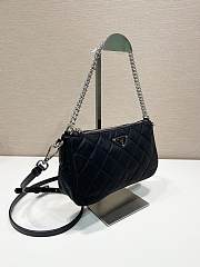 Okify Prada Quilted Tessuto Nylon Bag Black 1BH026 25x14x6.5cm - 5