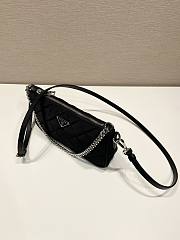 Okify Prada Quilted Tessuto Nylon Bag Black 1BH026 25x14x6.5cm - 3
