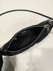 Okify Prada Quilted Tessuto Nylon Bag Black 1BH026 25x14x6.5cm - 4