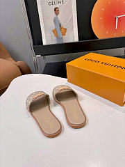 Okify Louis Vuitton Beige Women Slides (has big size) - 2