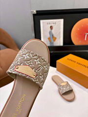 Okify Louis Vuitton Beige Women Slides (has big size) - 3