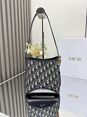 Okify Dior Medaillon Bag Blue Oblique 19.5x18.5x11.5cm - 5
