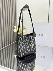 Okify Dior Medaillon Bag Blue Oblique 19.5x18.5x11.5cm - 6