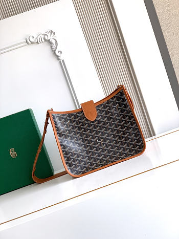 Okify Goyard Musette Bag Black And Brown 28x22x10cm