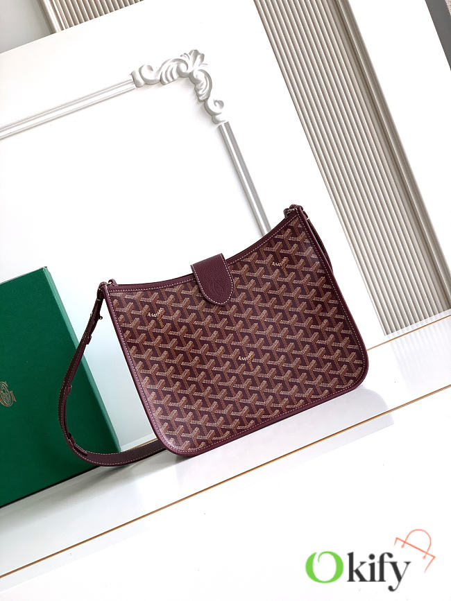 Okify Goyard Musette Bag Red Burgundy 28x22x10cm - 1
