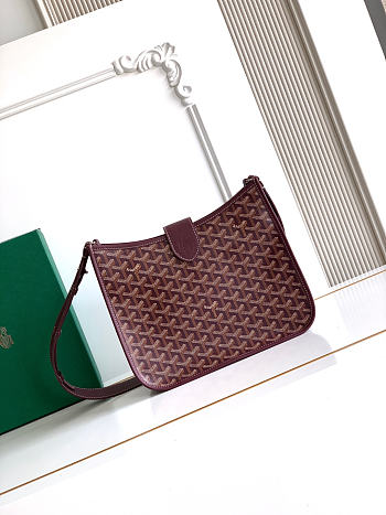 Okify Goyard Musette Bag Red Burgundy 28x22x10cm