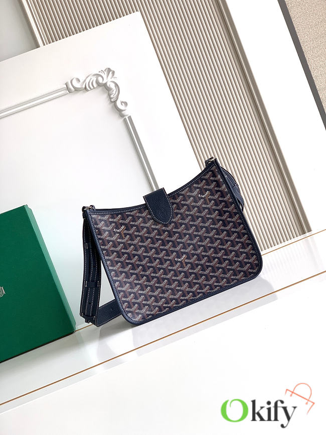 Okify Goyard Musette Bag Dark Blue 28x22x10cm - 1