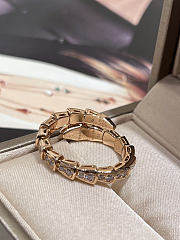 Okify Bvlgari Rose Gold Ring With Diamond 29913 - 5