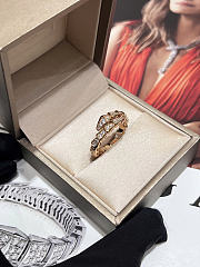 Okify Bvlgari Rose Gold Ring With Diamond 29913 - 4