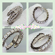 Okify Bvlgari Silver Ring With Diamond 29914 - 4