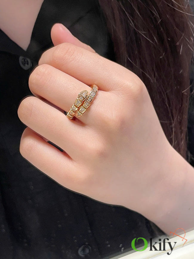 Okify Bvlgari Gold Ring With Diamond 29915 - 1