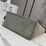 Okify Loewe Loop Hobo Bag Gray Suede 26x24.5x13cm - 5