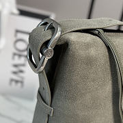 Okify Loewe Loop Hobo Bag Gray Suede 26x24.5x13cm - 3