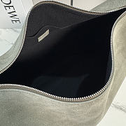 Okify Loewe Loop Hobo Bag Gray Suede 26x24.5x13cm - 2