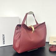 Okify Jacquemus Valerie Bag Red Burgundy 32x20x11cm - 3