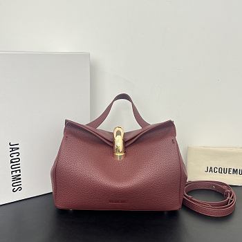 Okify Jacquemus Valerie Bag Red Burgundy 24x14x7.5cm