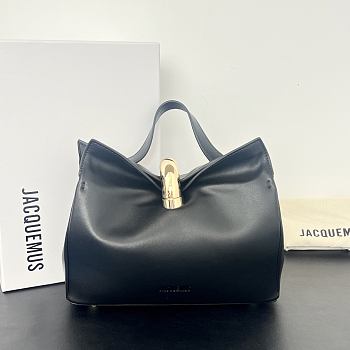 Okify Jacquemus Valerie Bag Black Plain 24x14x7.5cm