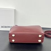 Okify Jacquemus Valerie Bag Red Burgundy Plain 24x14x7.5cm - 6