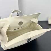 Okify Jacquemus Valerie Bag Off White Plain Silver Hardware 24x14x7.5cm - 2