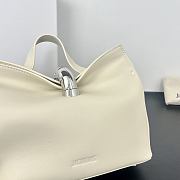Okify Jacquemus Valerie Bag Off White Plain Silver Hardware 24x14x7.5cm - 3