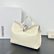 Okify Jacquemus Valerie Bag Off White Plain Silver Hardware 24x14x7.5cm - 4