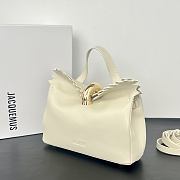 Okify Jacquemus Valerie Bag Off White Plain Gold Hardware 24x14x7.5cm - 2