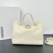 Okify Jacquemus Valerie Bag Off White Plain Gold Hardware 24x14x7.5cm - 6