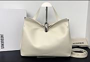 Okify Jacquemus Valerie Bag Off White Plain Silver Hardware 32x20x11cm - 1
