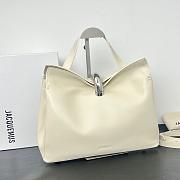 Okify Jacquemus Valerie Bag Off White Plain Silver Hardware 32x20x11cm - 3
