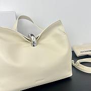 Okify Jacquemus Valerie Bag Off White Plain Silver Hardware 32x20x11cm - 5