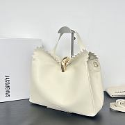Okify Jacquemus Valerie Bag Off White Plain Gold Hardware 32x20x11cm - 4