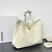 Okify Jacquemus Valerie Bag Off White Plain Gold Hardware 32x20x11cm - 2