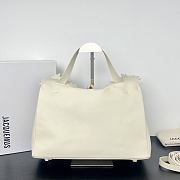 Okify Jacquemus Valerie Bag Off White Plain Gold Hardware 32x20x11cm - 5