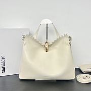 Okify Jacquemus Valerie Bag Off White Plain Gold Hardware 32x20x11cm - 1
