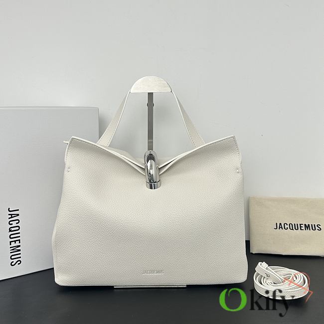 Okify Jacquemus Valerie Bag White Plain 32x20x11cm - 1