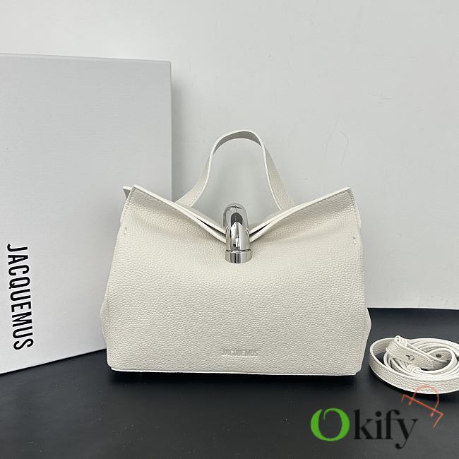 Okify Jacquemus Valerie Bag White Plain 24x14x7.5cm - 1