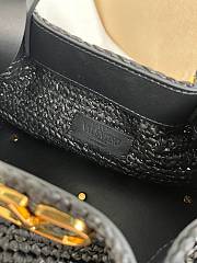 Okify Valentino Garavani VLogo Raffia Tote Bag Black 25x18x12cm - 6