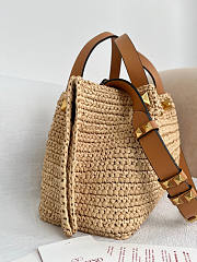 Okify Valentino Garavani VLogo Raffia Tote Bag Beige 25x18x12cm - 6