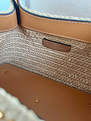Okify Valentino Garavani VLogo Raffia Tote Bag Beige 25x18x12cm - 5