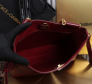 Okify Dolce & Gabbana Vittoria Bag Red Burgundy Calfskin 31x19x10cm - 4