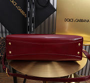 Okify Dolce & Gabbana Vittoria Bag Red Burgundy Calfskin 31x19x10cm - 3