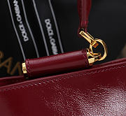 Okify Dolce & Gabbana Vittoria Bag Red Burgundy Calfskin 31x19x10cm - 2